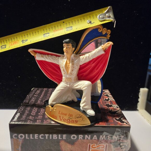 Elvis Presley Live In Las Vegas Collectible Ornament With Mirror Back & Box - Picture 7 of 10